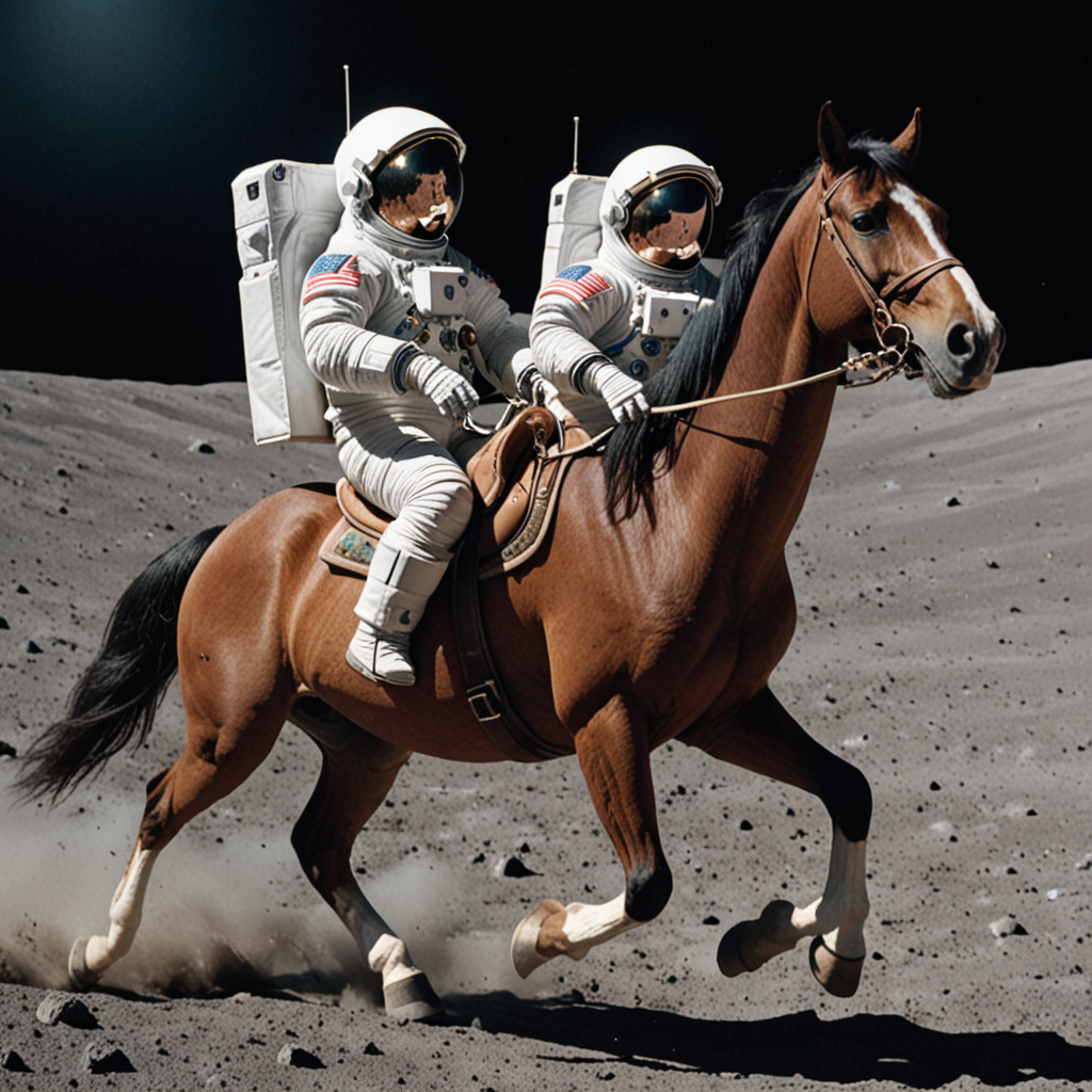 An astronaut riding a horse with a guidance scale of 3.5.