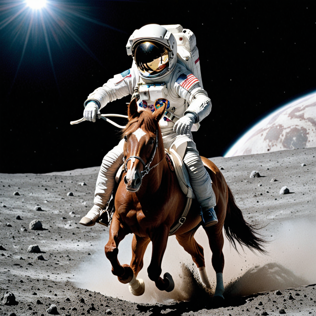 An astronaut riding a horse with the DPMPP 2M SDE sampler.