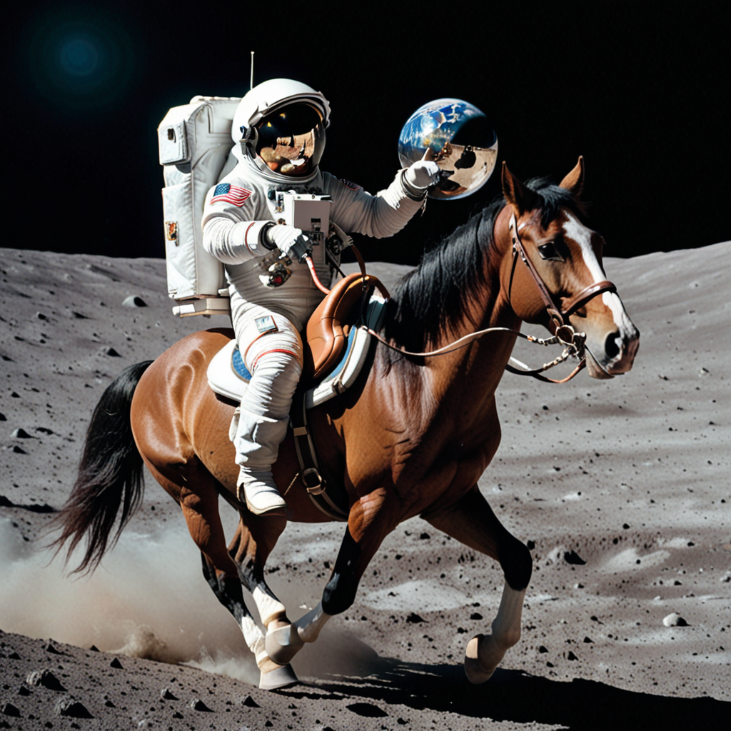 An astronaut riding a horse with the Euler sampler.