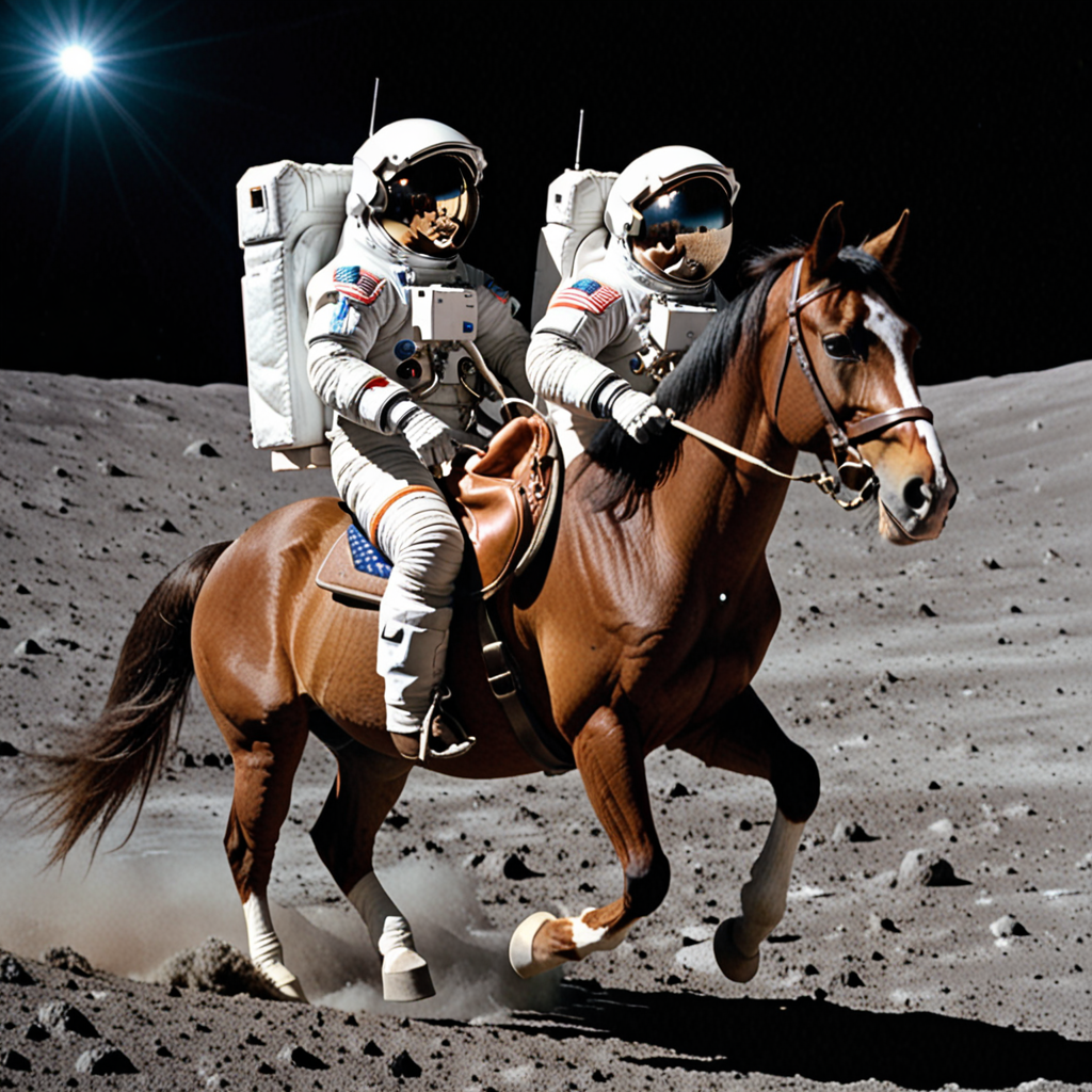 An astronaut riding a horse with the Heun sampler.